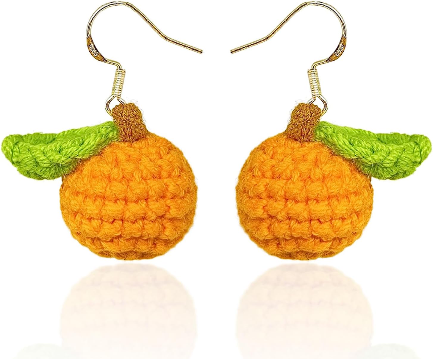 Handmade Cute Crochet Earrings for Women, Small Fruit Earrings For Holiday Gifts
