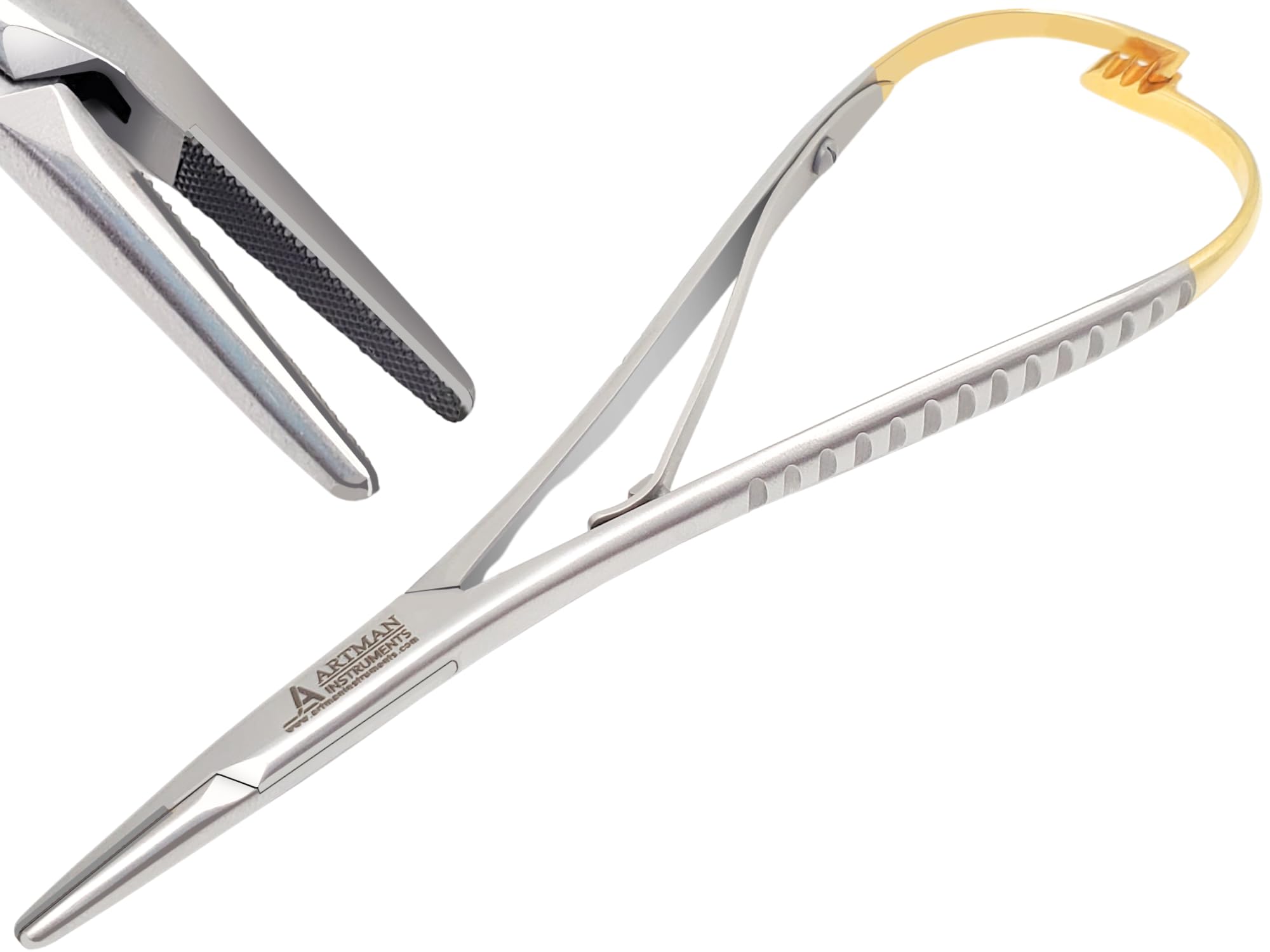 ARTMAN INSTRUMENTS Mathieu Ligature Elastic Placing Pliers 5.5" With Tungsten Carbide Inserts, separator placer, Orthodontic Lace back tightener