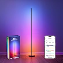 Nanoleaf Matter Smart Floor Lamp, LED Standing Lamps Work with Alexa, Music Sync Corner Lamp,16 Million Colors, 1700lm RGBTW Floor Lamp with Voice Control for Living Room, Ambient Lighting Bedroom
