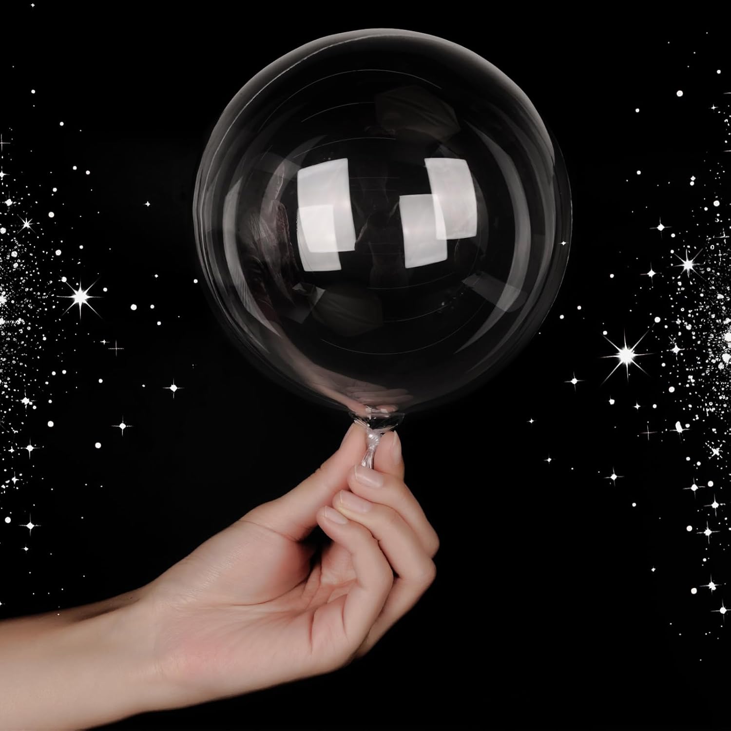 9 Inch Bobo Balloons, 105PCS Small Bubble Balloons Latex Free Mini Clear Balloon Durable TPU Transparent Balloons for Birthdays Anniversary Weddings Baby Showers Mermaid Shark Party Decorations