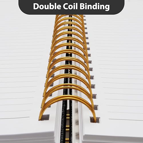 Miniatura 4 de Cuaderno de espiral, 8.5 x 11 pulgadas, cuadernos universitarios a rayas para trabajotoma de notas, diario de escritura de tapa dura de cuero para