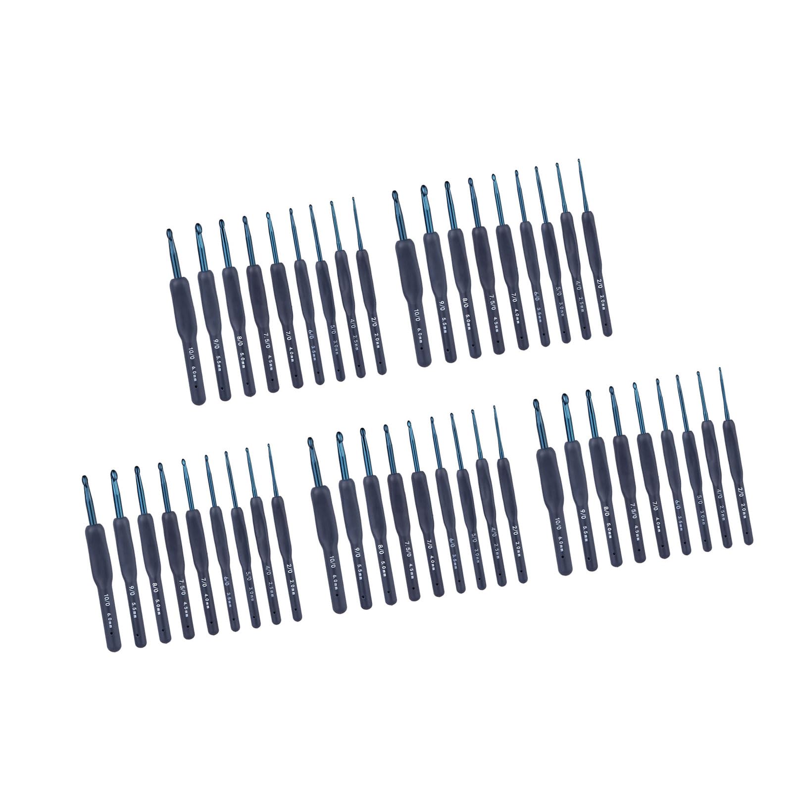 5 Set 2.0mm-6.0mm Crochet Hook Set Practical Knitting Needle Ergonomical Crochet Needle Accessories
