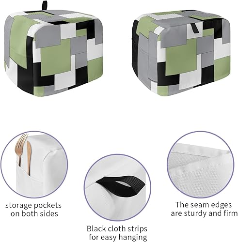 Miniatura 2 de Cubierta para tostadora de 2 rebanadas, cubierta para electrodomésticos de cocina pequeños, cubierta de horno de tostadora de arte abstracto