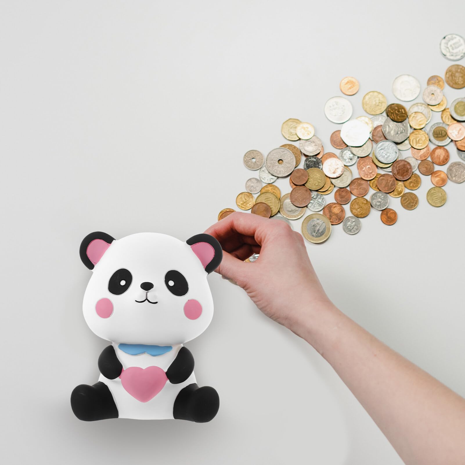 Zerodeko Bonita Alcancia de Panda, Inastillable, Hucha de Panda, Hucha de Animales, para Niños y Niñas, Decoración del Hogar