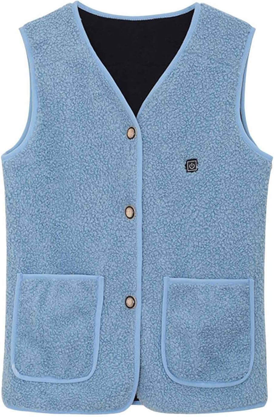 Women's Fleece Heated Vest Electric Heating Gilet Body Warm Heated Jacket Winter Warm Waistcoat USB Charging Jackets
