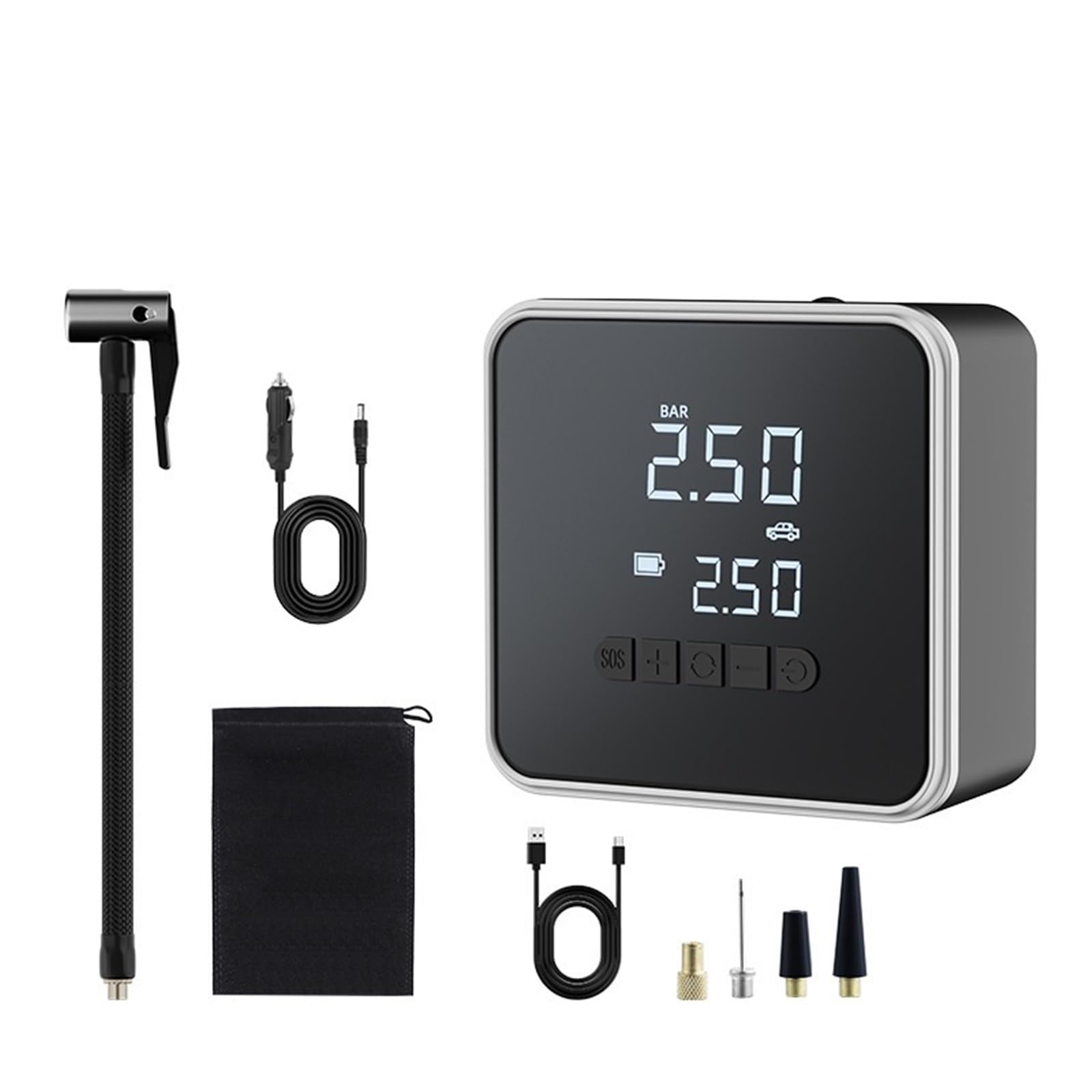 Compresseur Air Pompe à air portative Pour voiture Gonfleur Electrique