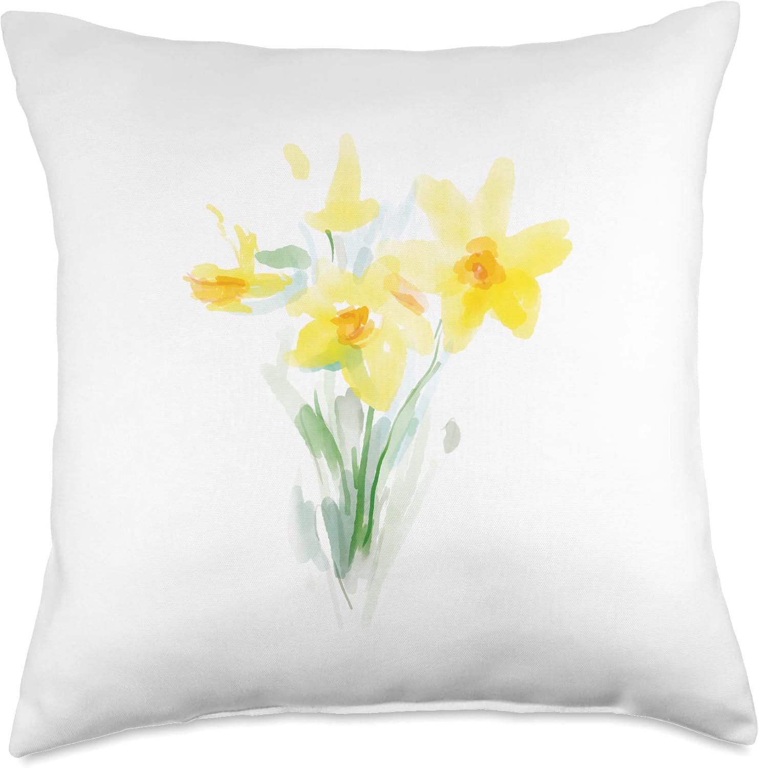 Yellow Daffodils Throw Pillow