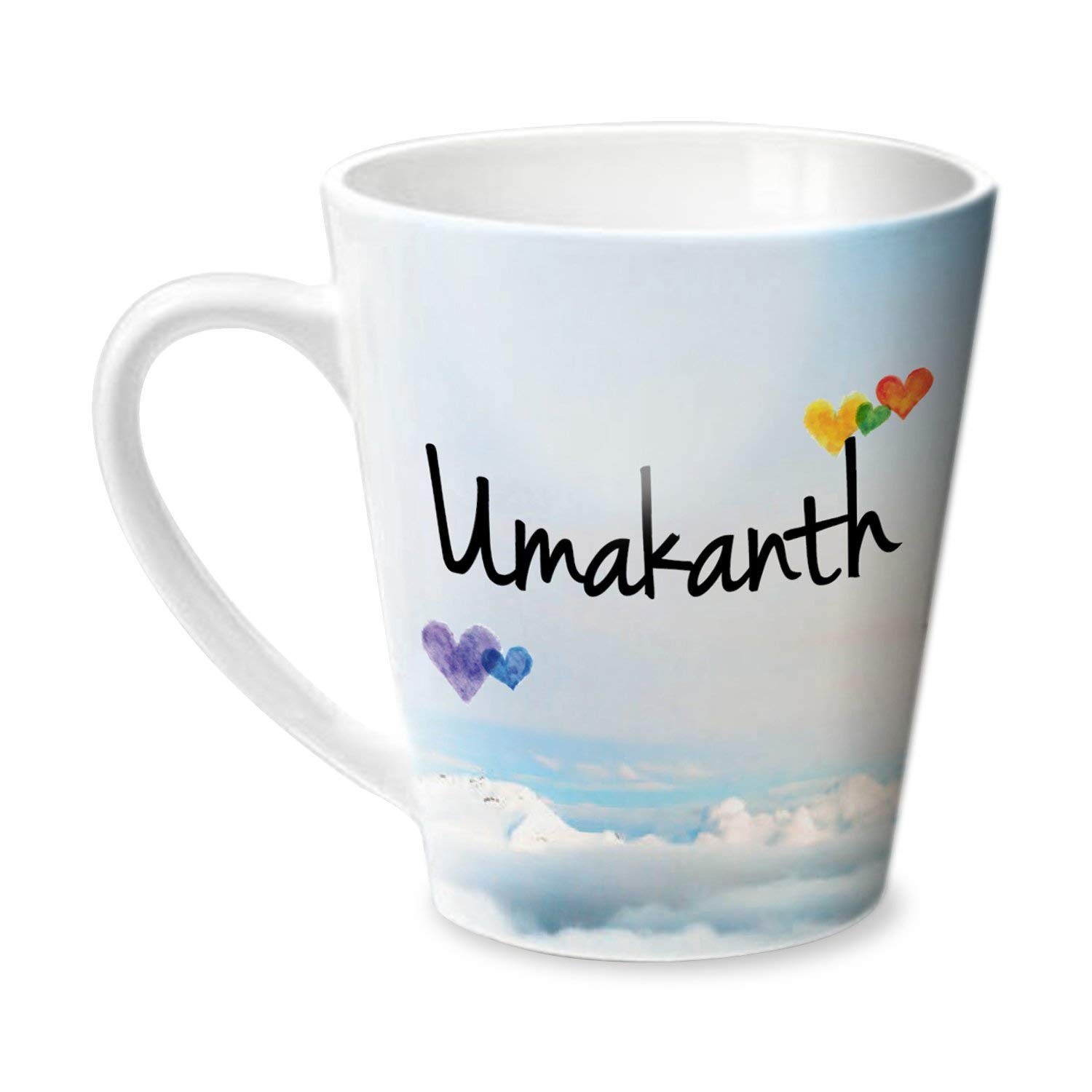 Hot Muggs® Simply Love You Umakanth Conical Personalised Name Ceramic, 315ml, 1 Unit