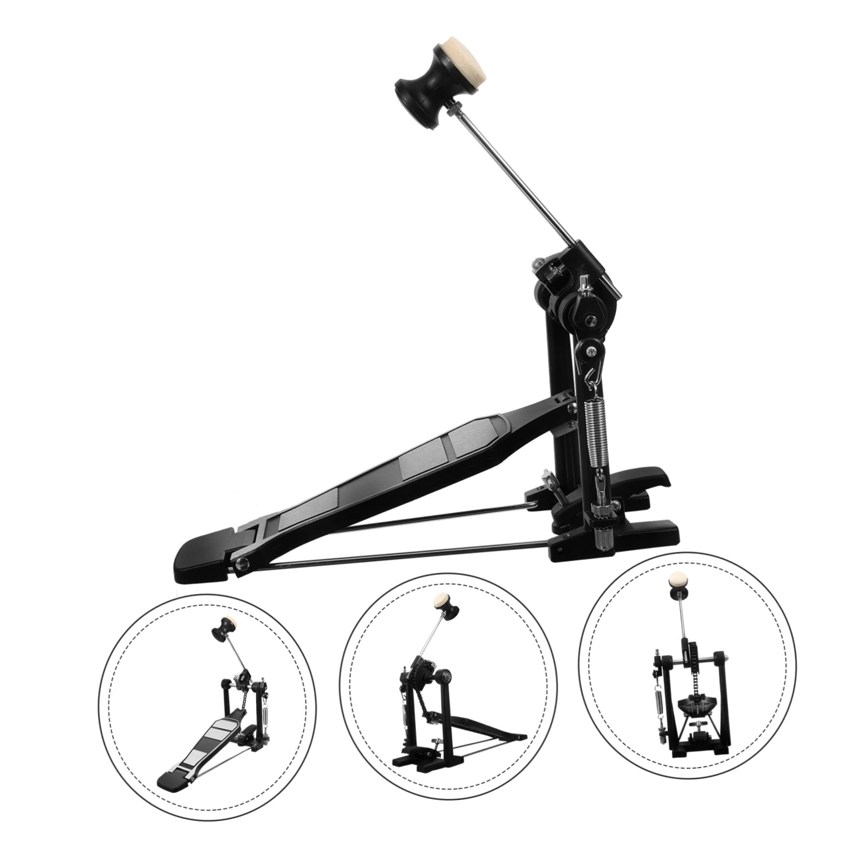 UPKOCH Pedale Singolo per Batteria in Lega di Alluminio e Base Allargata Design Antiscivolo per Esercitarsi nella Tecnica del Jazz e Batteria Elettronica