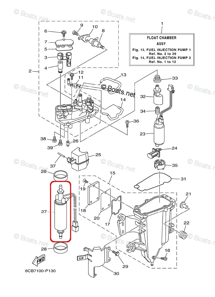 Bomba de gasolina Yamaha fueraborda F200 F225 F250 F300 F350