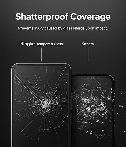 Miniatura 5 de Ringke Paquete de 2 protectores de pantalla de vidrio templado compatibles con Xiaomi Redmi Note 11 Pro+ Plus, película de vidrio de alta calidad,