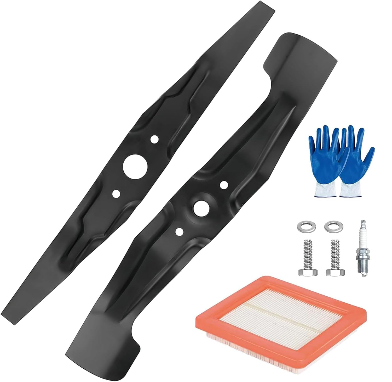 ZTF Lawn Mower Blades for Honda HRX217/HRR216 | Complete Maintenance Kit with Blades 72531-VH7-000 & 72511-VL0-S00 Air Filter 17211-Z8B-901, Spark Plug, Bolts and Spacer