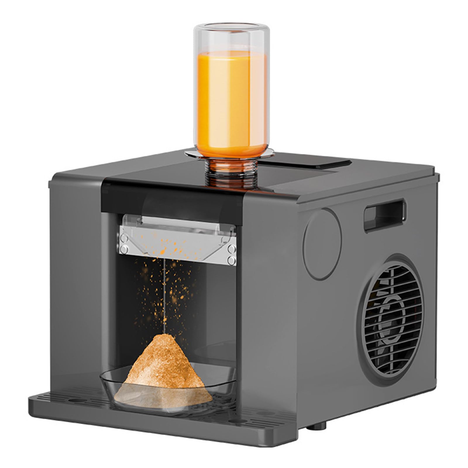 Máquina comercial de hielo raspado, máquina eléctrica para hacer conos de nieve, 280 W, refrigeración por aire, limpieza con un solo toque, capacidad de 750 ml, 60 kg/día para cafeterías, restaur