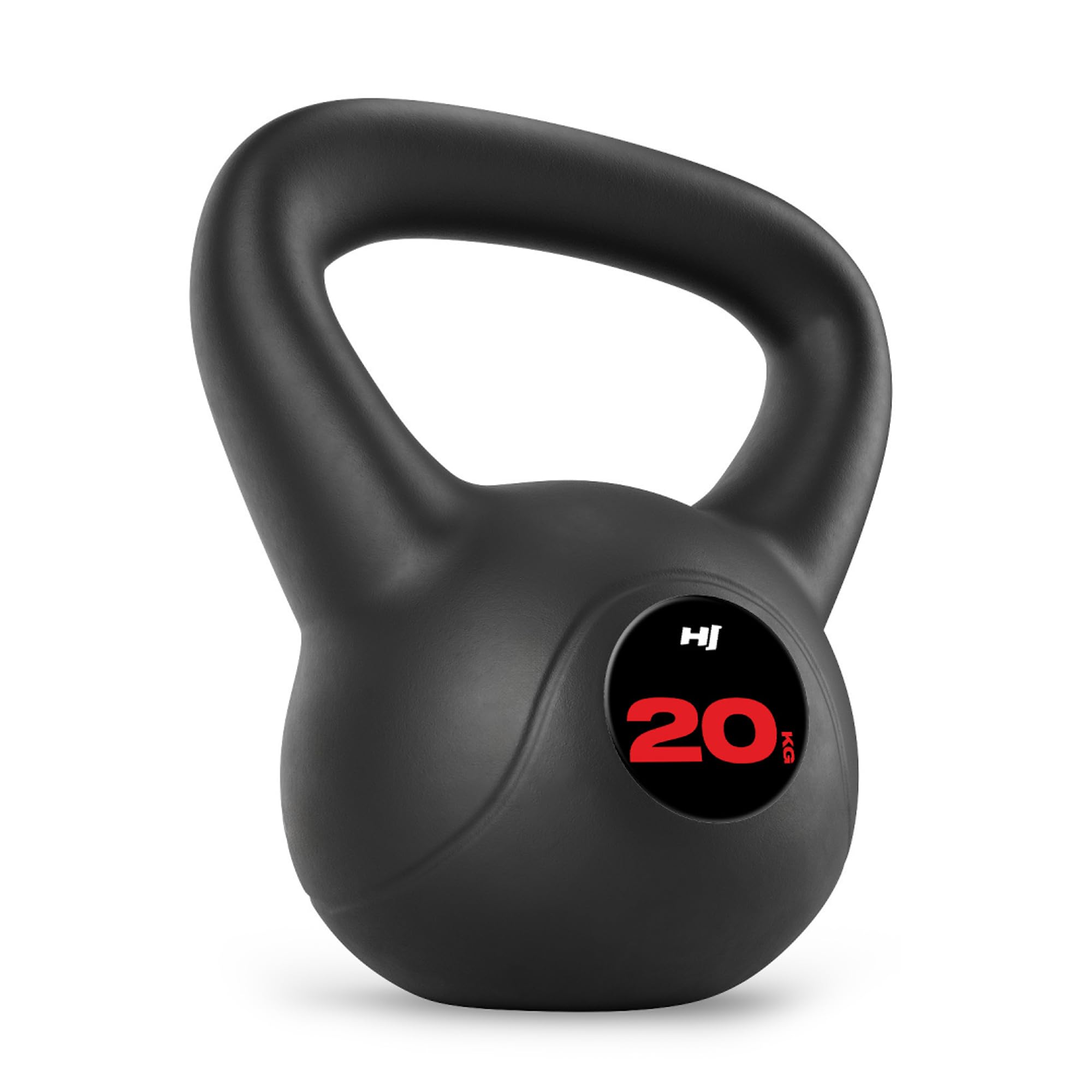 Hop-Sport Kettlebell 4kg bis 20kg aus Kunststoff, Kugelhantel für effektives Ganzkörpertraining, Gewichte für Zuhause, Ergonomische Griffe, Home Gym Equipment