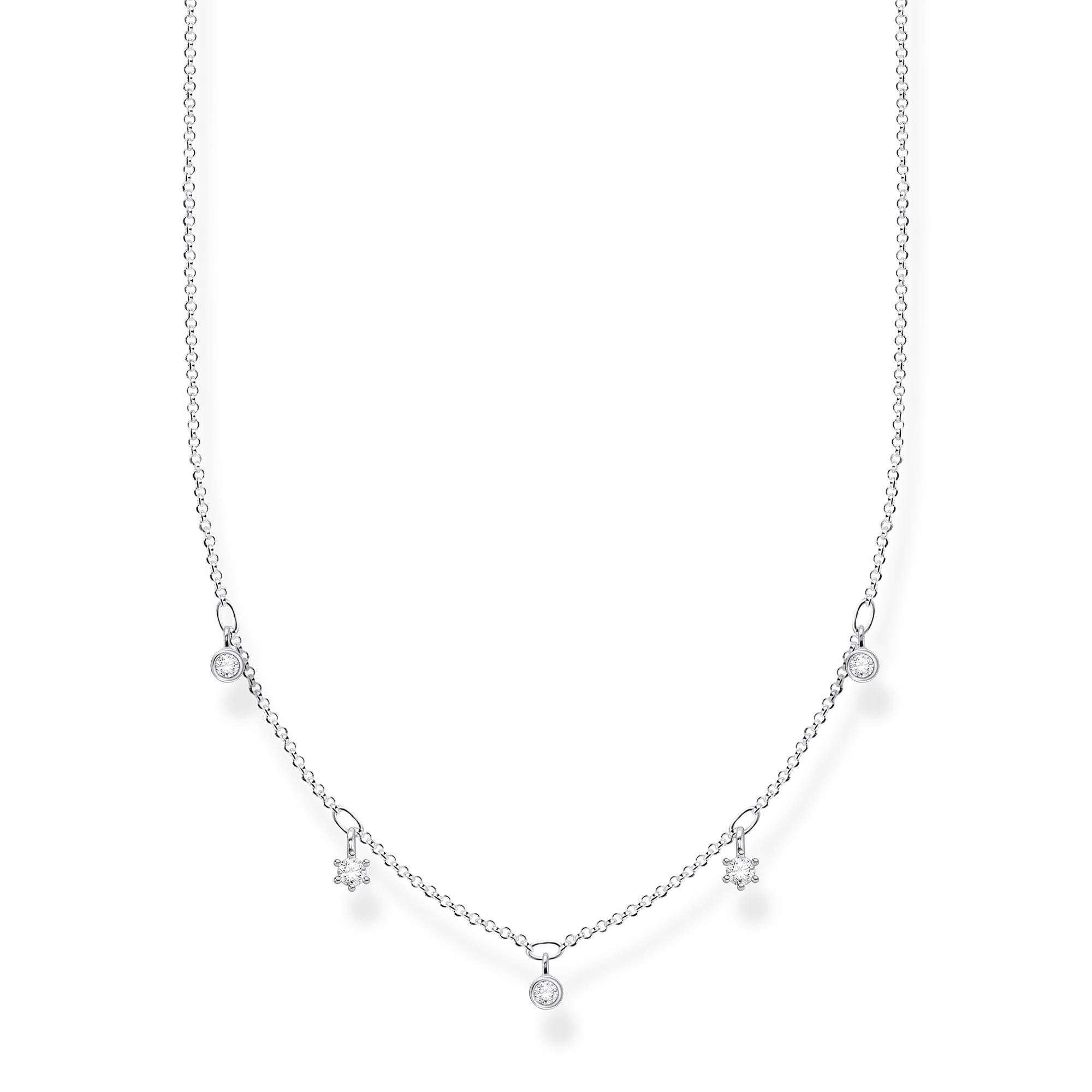 Thomas Sabo Necklace white stones, silver 925 Sterling Silver