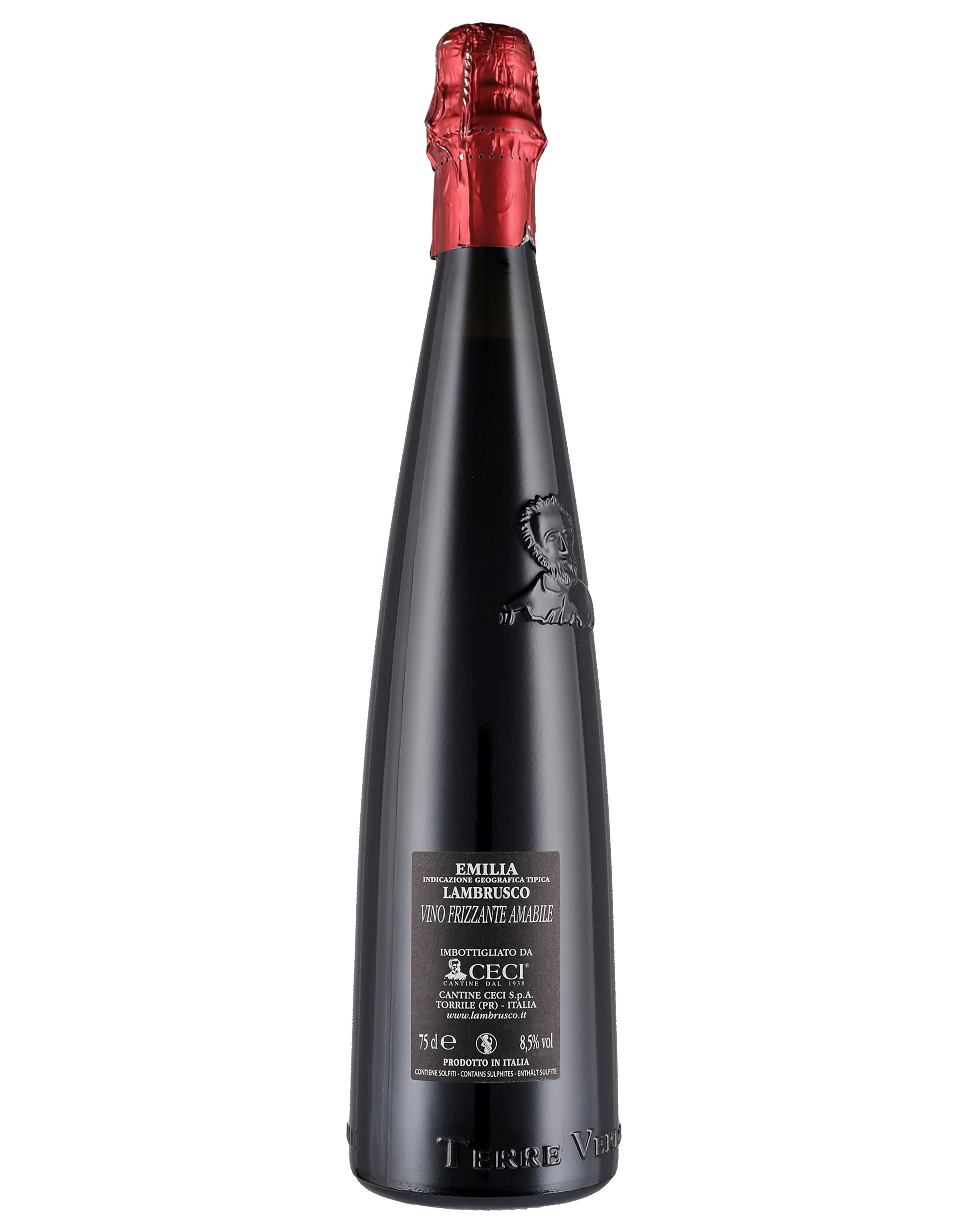 6 x 0,75 l Cantine Ceci Lambrusco Amabile Vino Frizzante Terre Verdiane IGT Ceci