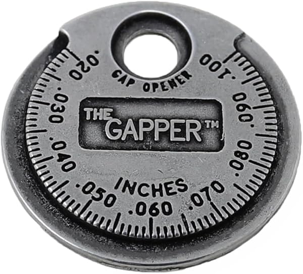 CTA Tools 3235 Spark Plug Gapper: Coin-Style Spark Plug Gap Tool, 0.020"–0.100" Measurement Range, Plated Steel, Quick-Check Reference Tool