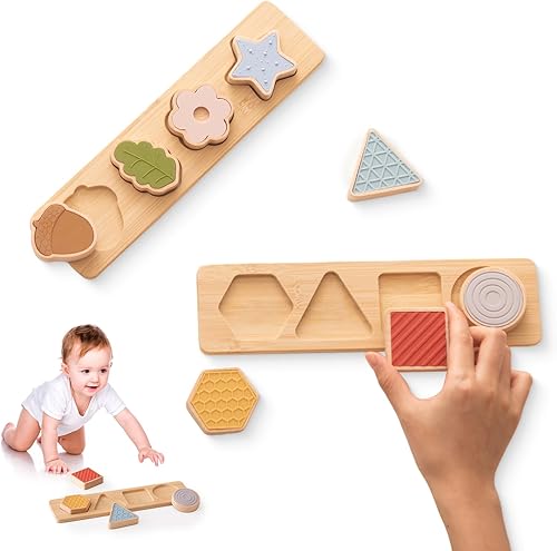 Juego de figuras Montessori de madera para clasificar formas Montessori, juguete educativo sensorial de color, juguete educativo preescolar