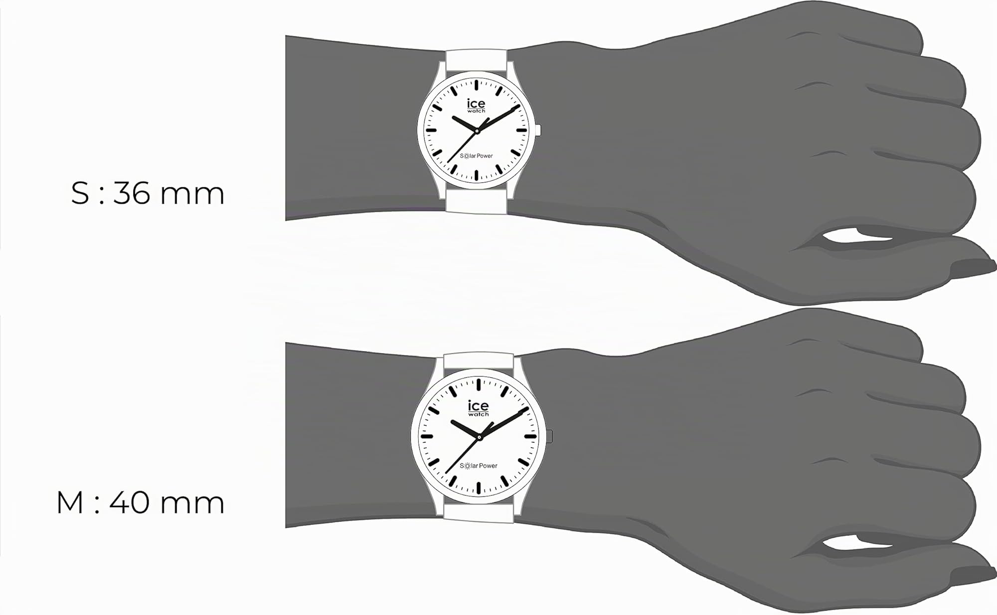 Ice-Watch - Ice solar Power Nature - Weiße Damenuhr mit Silikonarmband