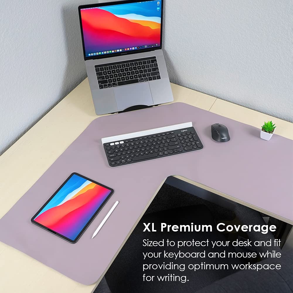 ConTact Brand XL Corner Desk Pad Waterproof AntiSlip PU Leather
