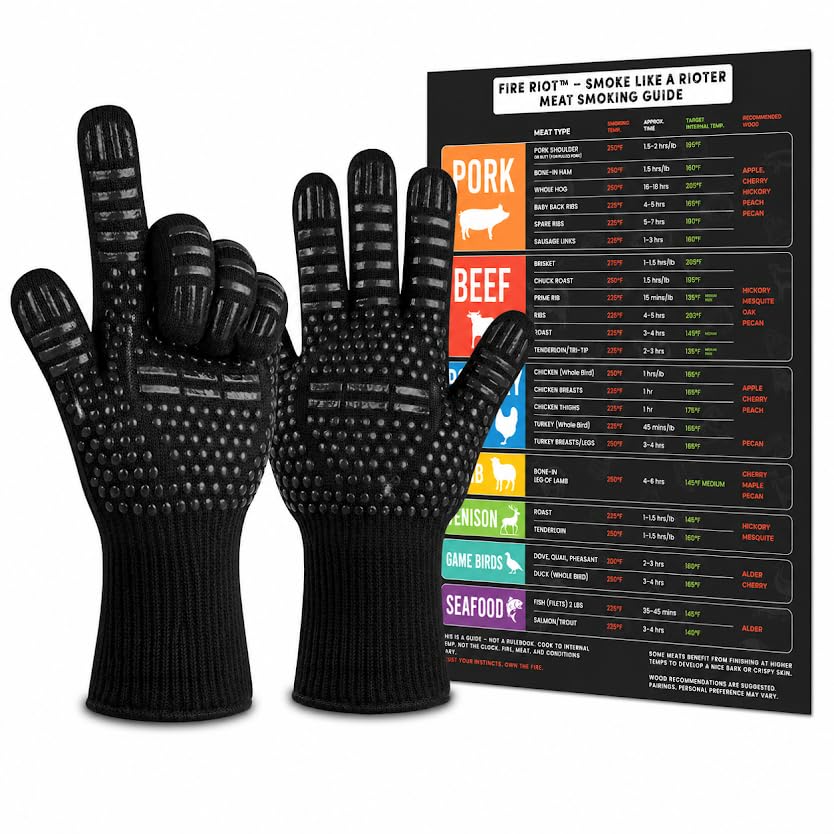 Gants de barbecue essentiels kit protection thermique pour grillade extérieure