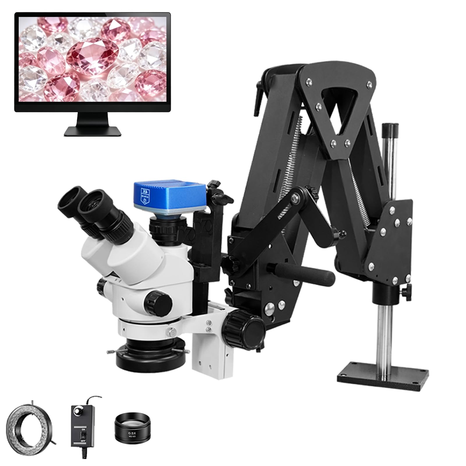 DZQ Microscopio trinoculare dei monili