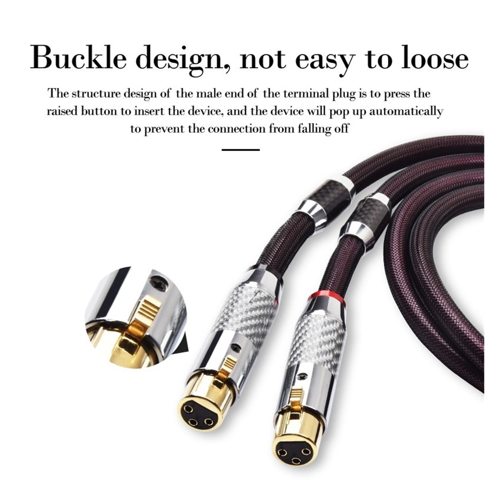 Câble audio HIFI mâle vers femelle en argent pur(1.5 Meters)