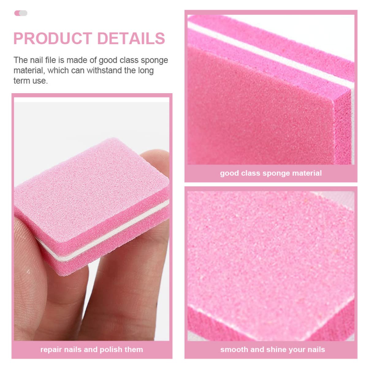 FRCOLOR 250pezzi File Unghie Professionale Spugna Limette Per Manicure e Pedicure Strumenti Per Salone e Uso Domestico e Pratico Per Unghie Naturali e Finte