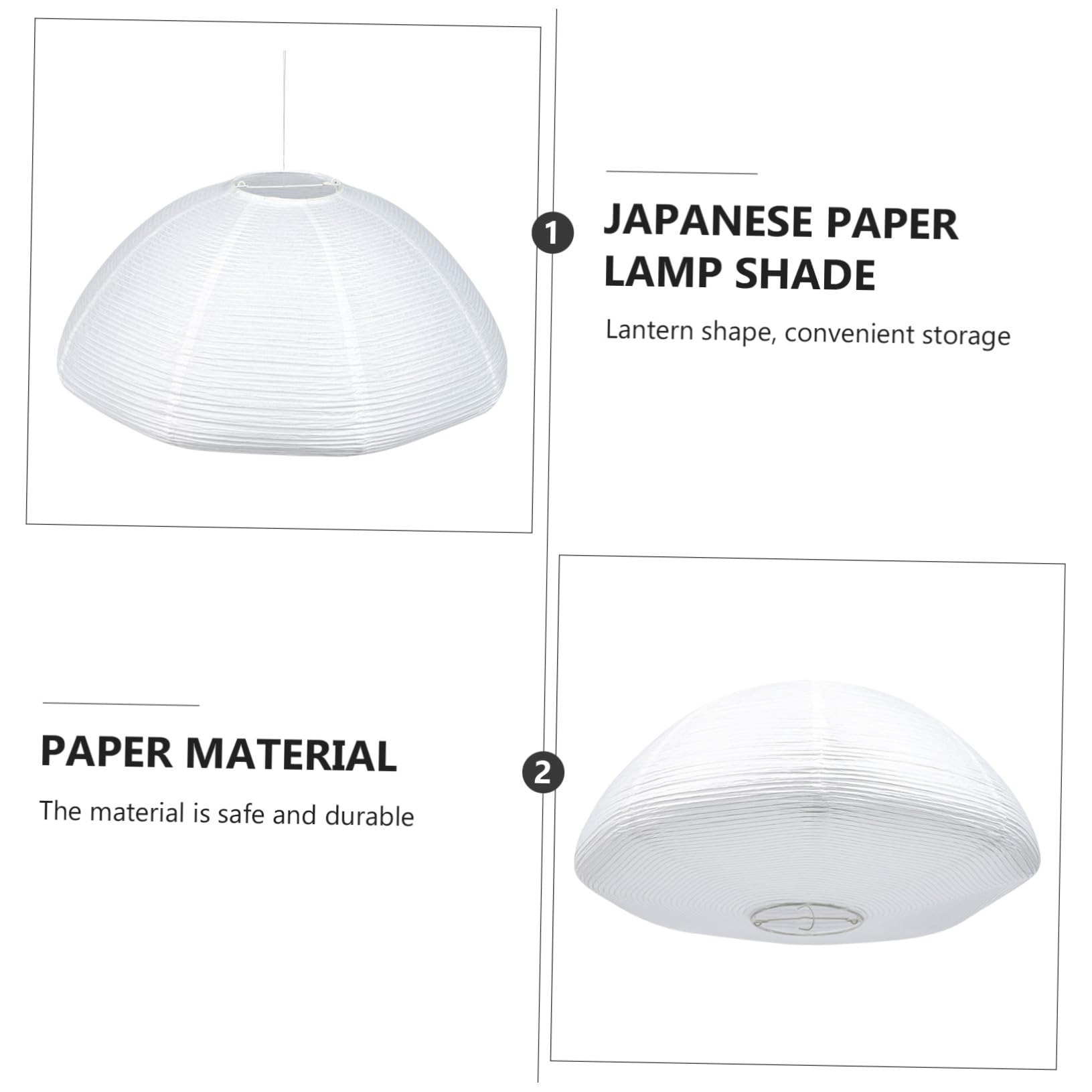 Paralume di Carta Bianco per Plafoniera e Lampada da Soffitto