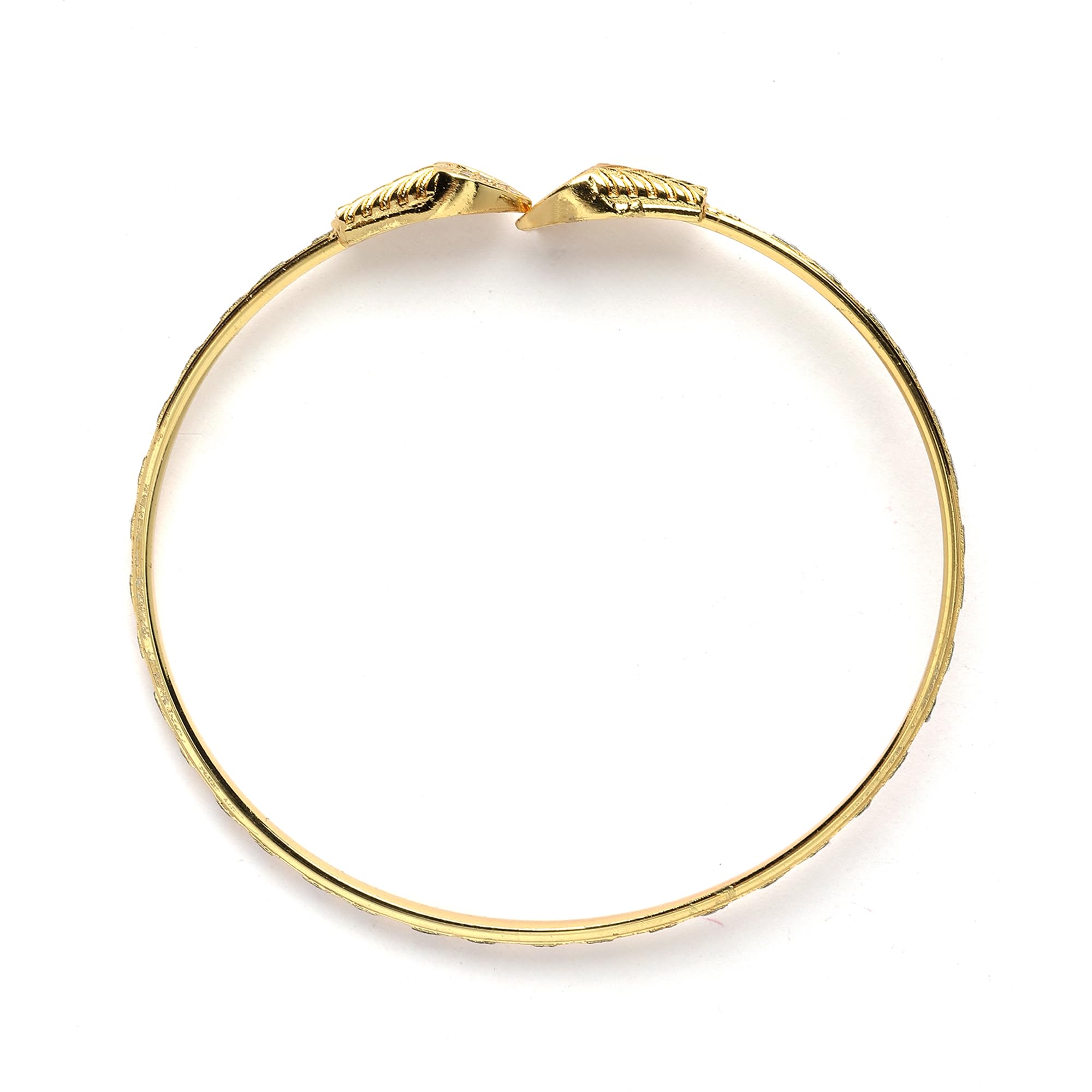 Gold-Plated American Diamond Bangle Bracelet