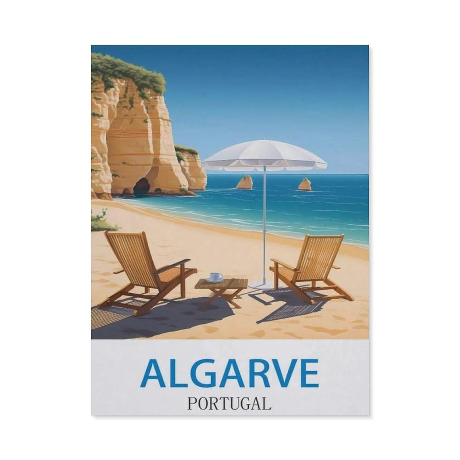 Vintage Art Metal Signs Funny Sign，Algarve Portugal(30x40cm）