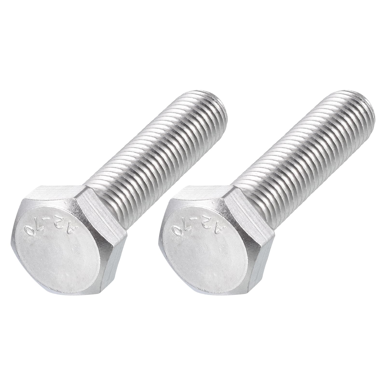 METALLIXITY Hex Bolts (M14-2x60mm) 2Pcs, 304 Stainless Steel Coarse Fully Threaded Hex Head Screw Bolt Machine Screws