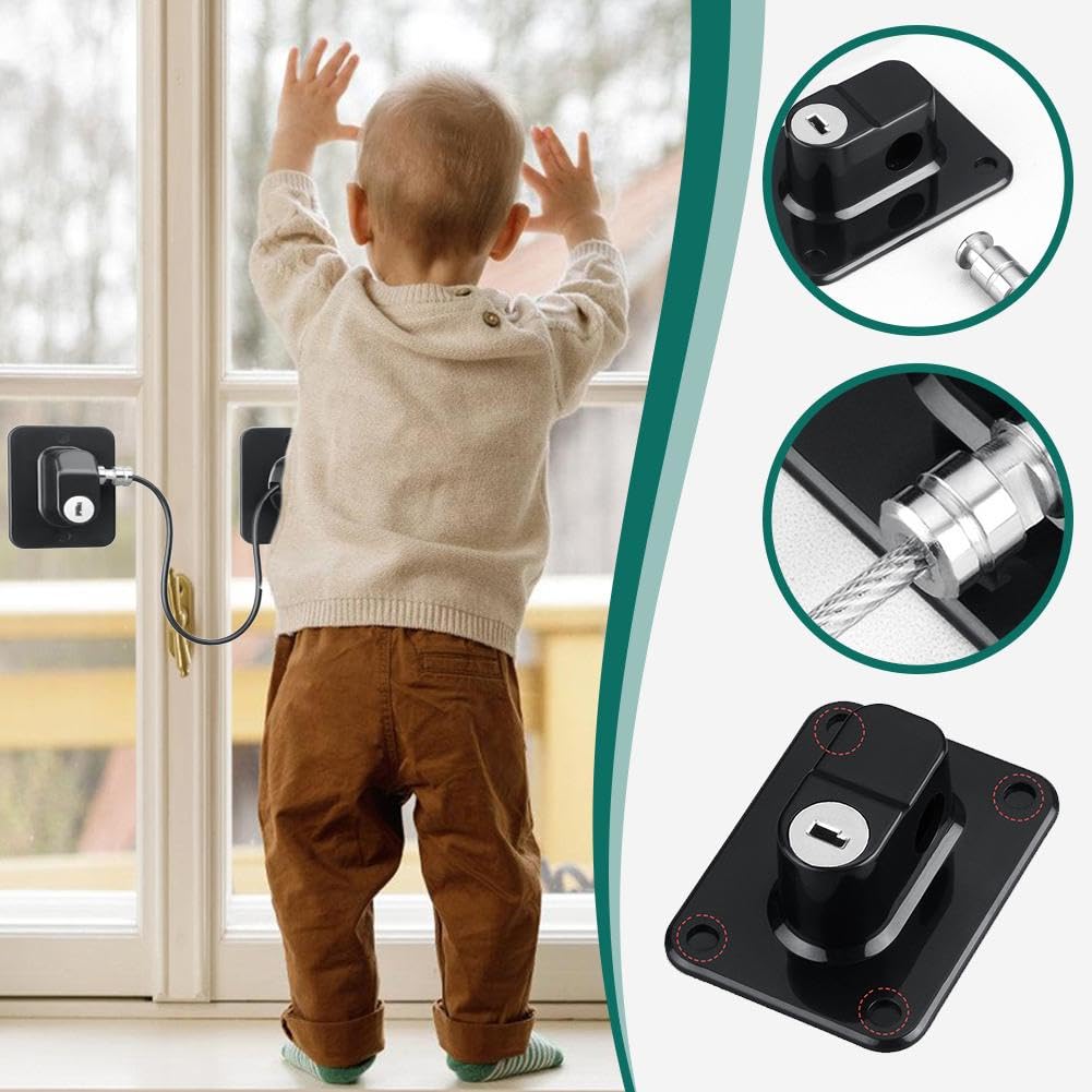 6x Kühlschrankschloss Kindersicherung - Selbstklebend Ohne Bohren