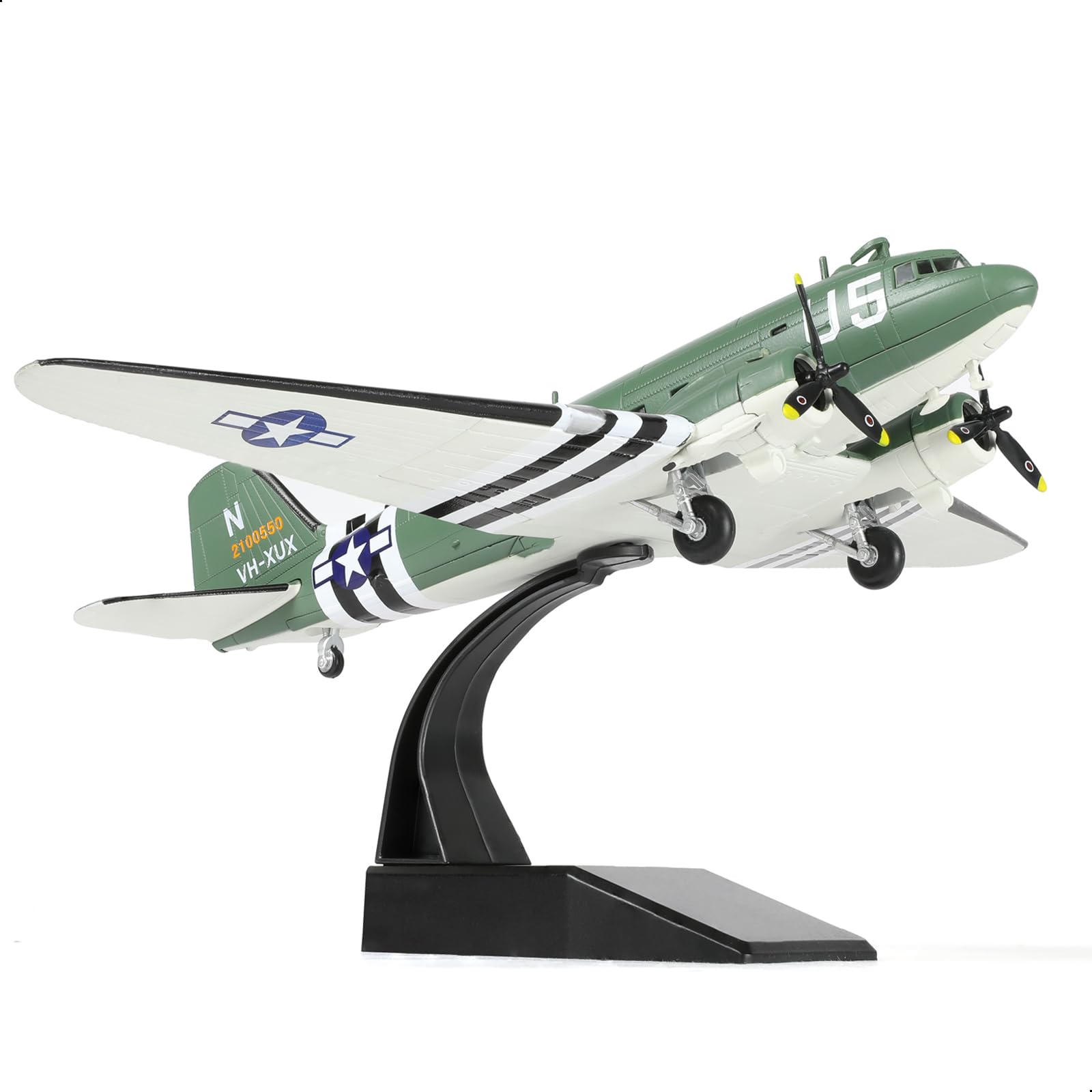 NUOTIE Douglas C-47 Skytrain Buzz Buggy 1/100 Metal Diecast Aircraft Model kit WW? US C47 Dakota Hump Route Military Transport Model Airplane for Adult Collection or Gift — image 1