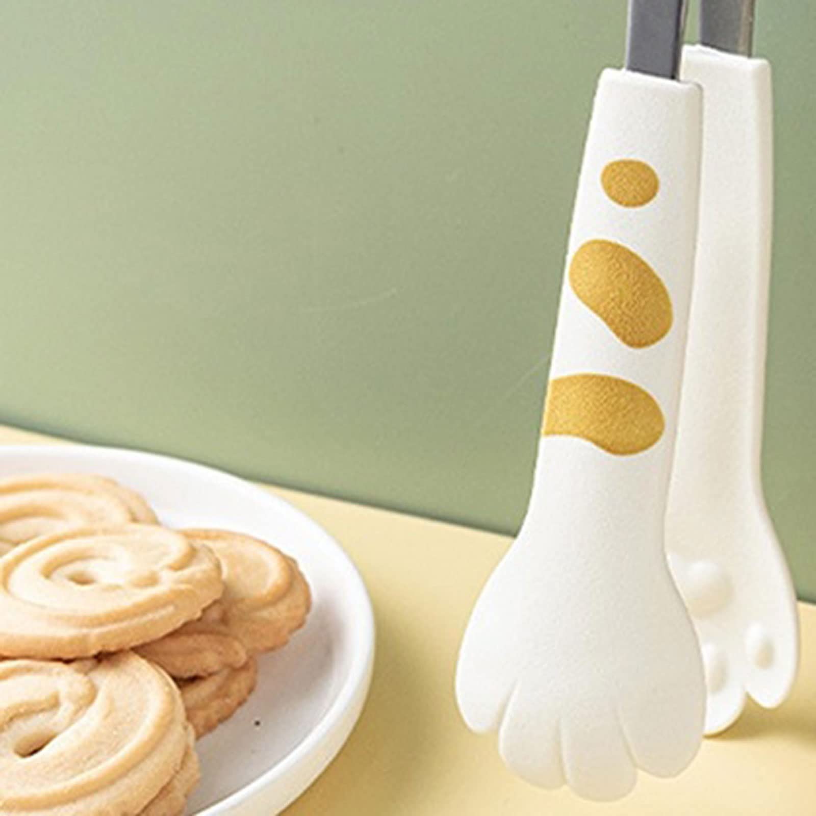 Pinze per Cibo con Artiglio di Gatto, pinze per Cibo Carine, pinze per Barbecue in Acciaio Inox, pinze per Ghiaccio, Gadget da Cucina