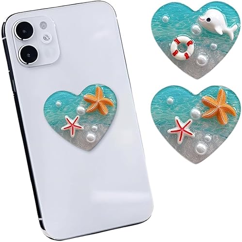 TOEECY Soporte Magnético Corazón Marino Estrella Delfín Agarre Teléfono Decorativo Adhesivo Sujeción Móvil