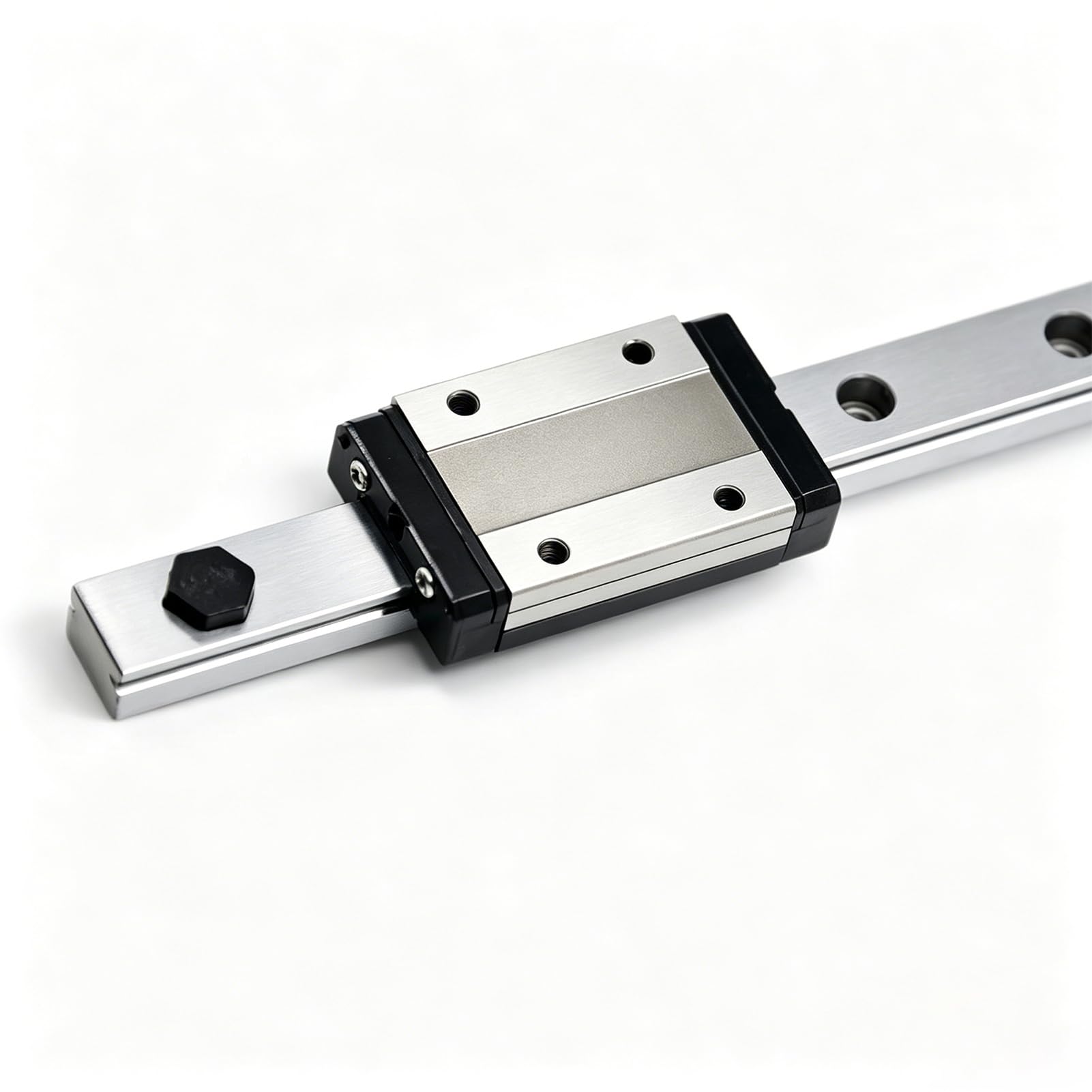 Iverntech MGN12 Guide de rail linéaire 300 mm avec bloc de carrosserie MGN12H en acier inoxydable noir pour imprimante 3D et pièces CNC