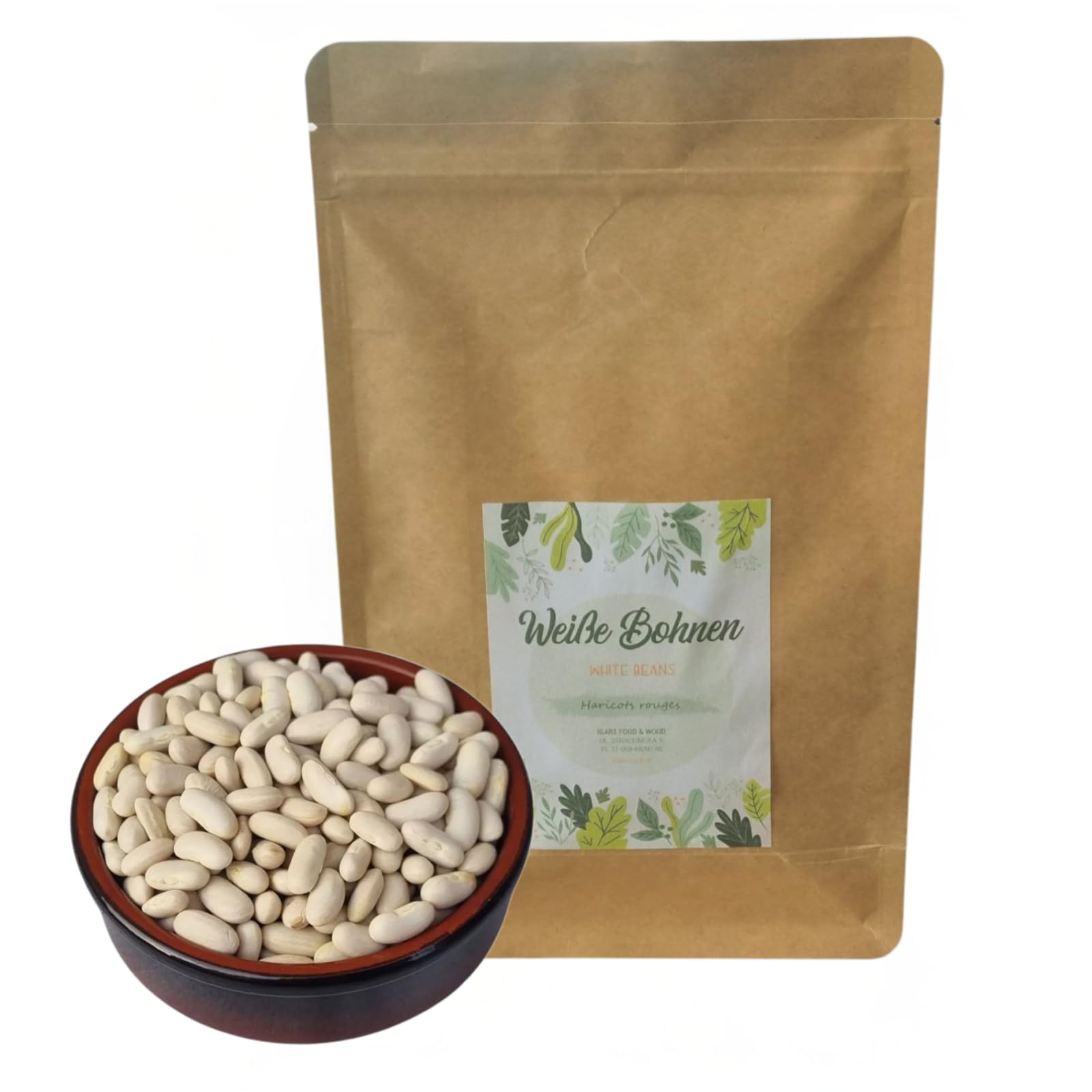 Alubia blanca 5 kg – Frijoles enteros 5000 g, sin tratar, sin aditivos, ideales para cocinar, hornear, sopas, ensaladas y platos salados