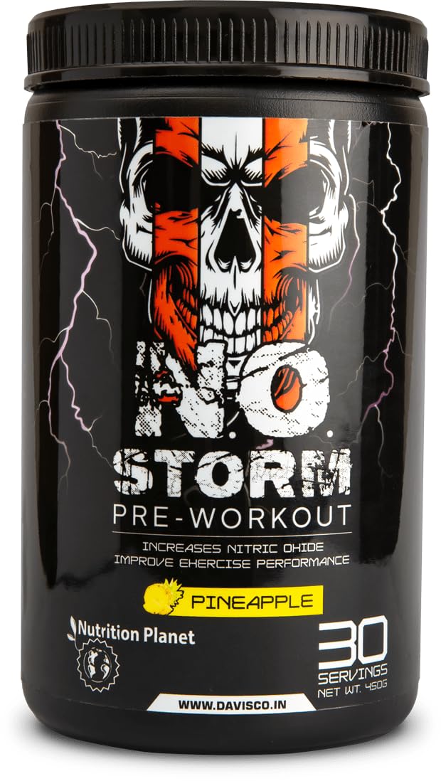 - NO Storm Pre Workout (450g - Pineapple, 30 Servings)