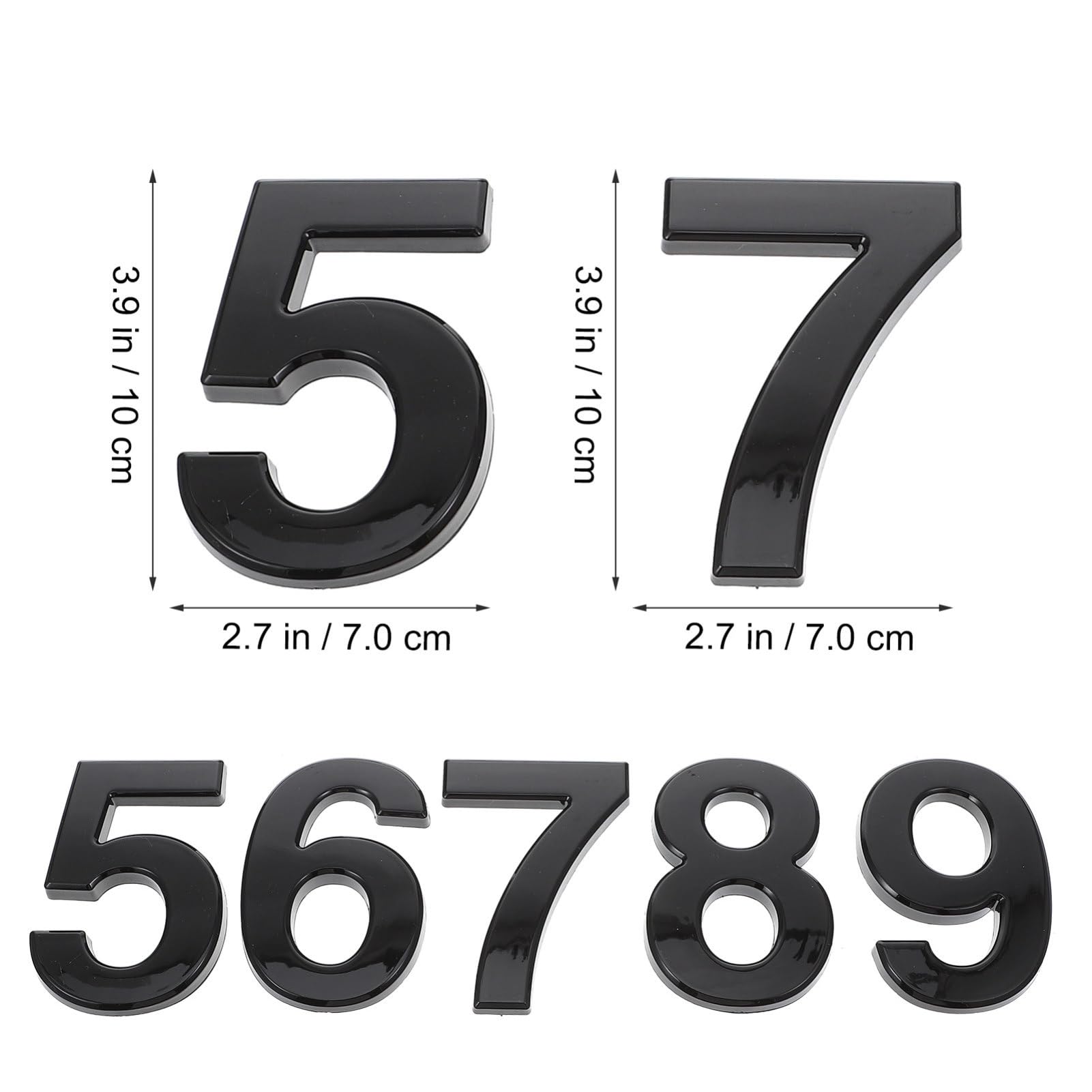 OSALADI 20pièces Autocollants Adhésifs Numéros De Porte Abs Chiffres Pour Boîte Aux Lettres Et Et Facile à Installer