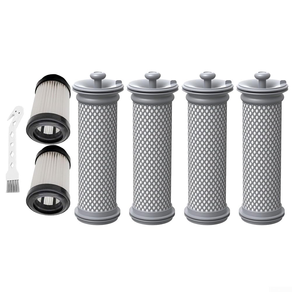 Kit de filtres pour aspirateur sans fil Tineco Pure-ONE S15, S15 Essentials, S15 Pet, S15 Pet EX, 2 pré-filtres, 4 post-filtres, 1 brosse de nettoyage