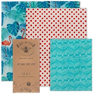 Lily BEE WRAP Beeswax Wrap Reusable Food Wraps | 3 Pack Sustainable Zero