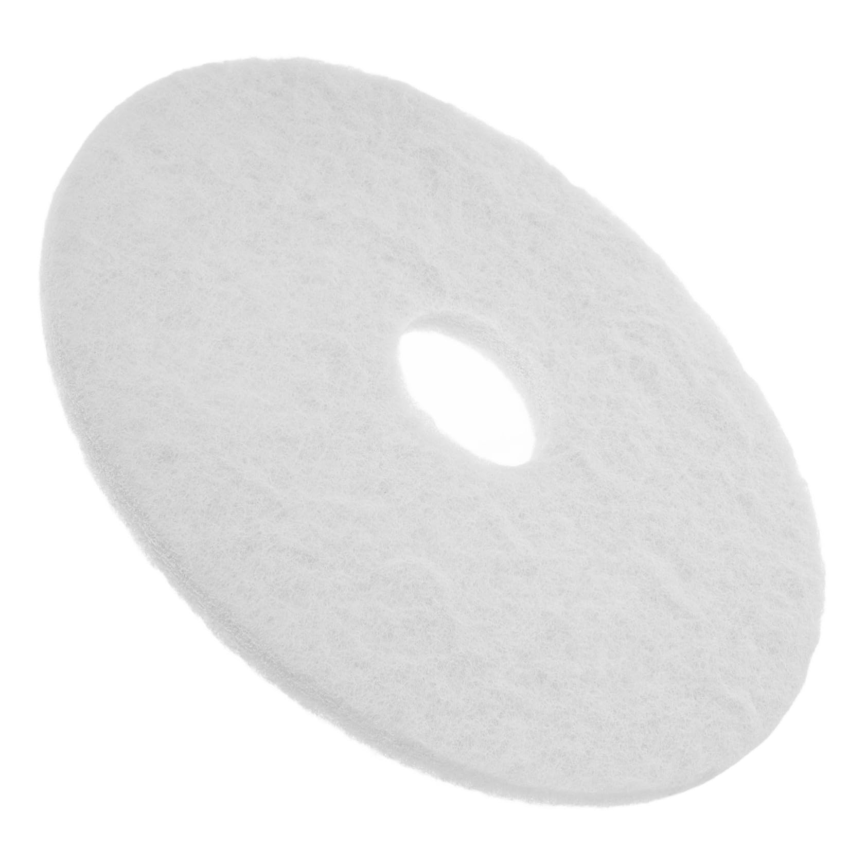 TIDTALEO Tampons de Nettoyage Usage Polyvalent Haute Efficacité pour Polisseuses de Sol en Tissu Blanc pour Sols Carrelés et Parquet, Usage Commercial et Domestique