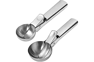 Stainless Steel Ice Cream Scoop with Trigger - Premium Quality Tool for Effortless Scooping