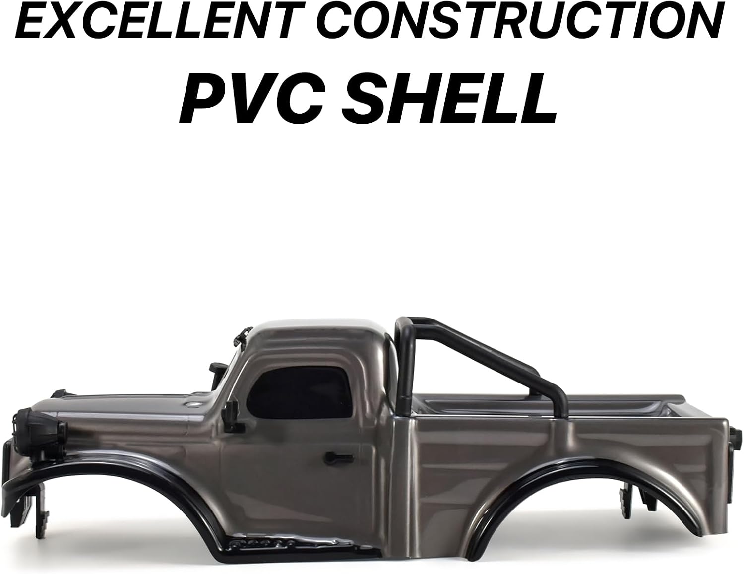 RC Truck Pickup Body Shell for 1/18 RC Crawler Car TRX4M Defender Bronco (Gray)
