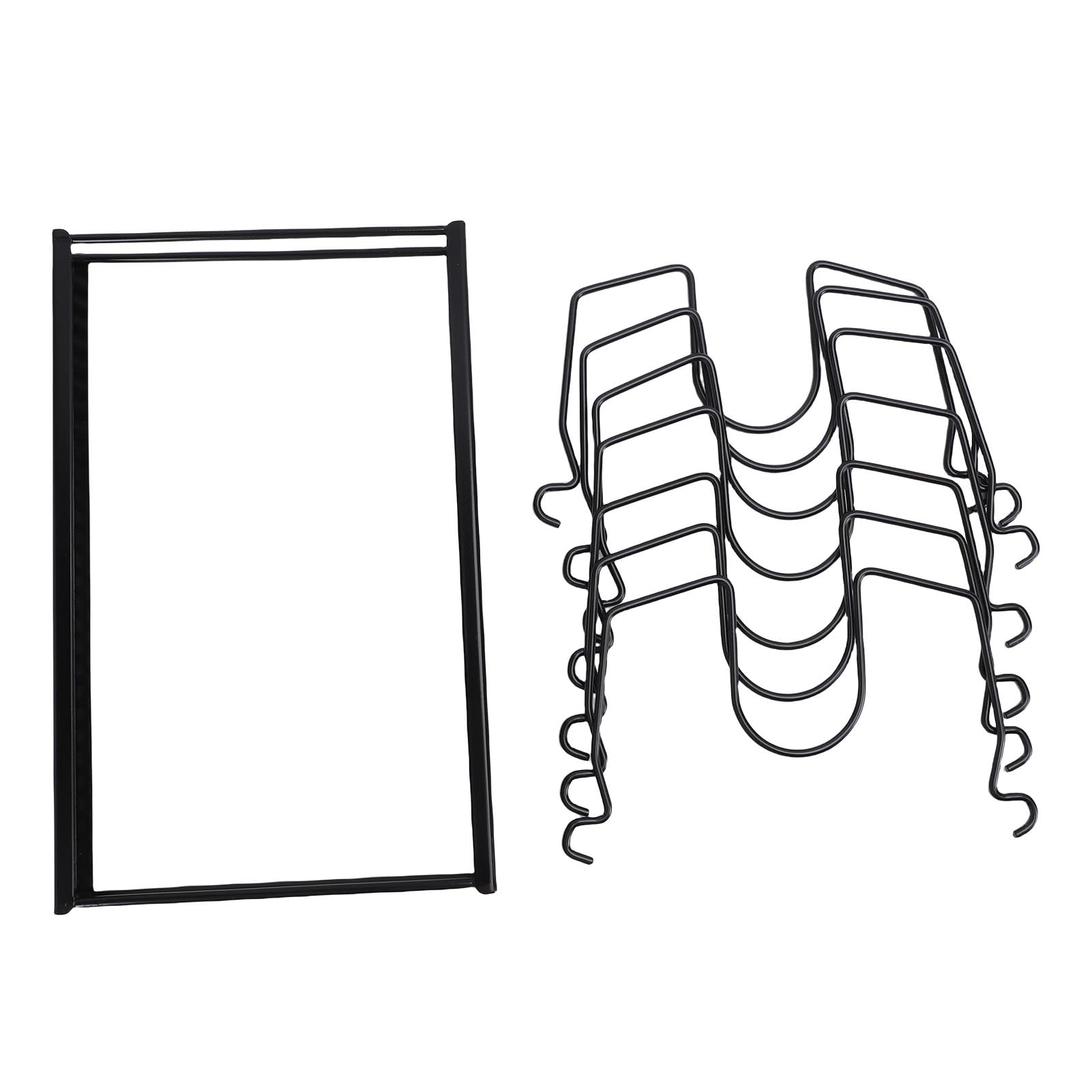 Wakects Organizzatore per Pentole, Portaoggetti Regolabile in Metallo per Pentole e Padelle con 7 Divisori, Soluzione Salvaspazio per per 11,4 X 7,5 X 5,1 Pollici (BLACK)