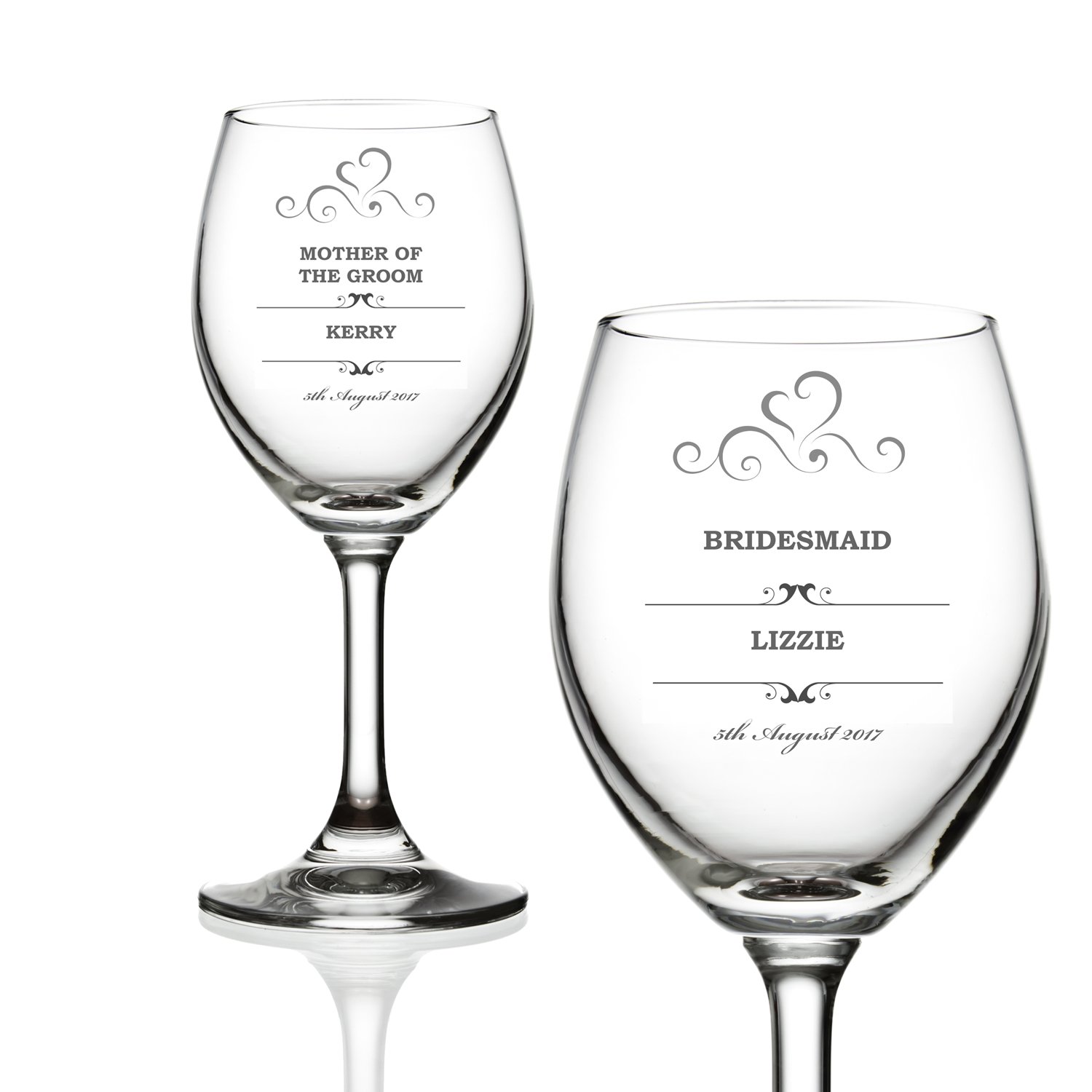 Ukgiftstoreonline Personalised Wine Glass Wedding Favour Gift Bridesmaid Maid Honour