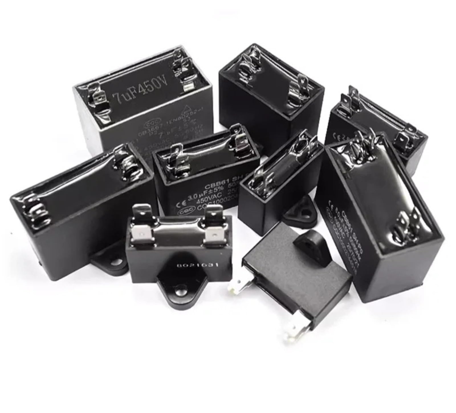 1 unidad de ventilador de condensador de funcionamiento de Motor de 450V, escape de techo CBB61 1uF 1,5 uF 2uF 2,5 uF 3uF 3,5 uF 4uF 5uF 6uF 8uF 10uF