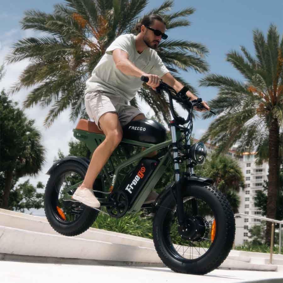 Rider on Freego Electric Dirt Bike