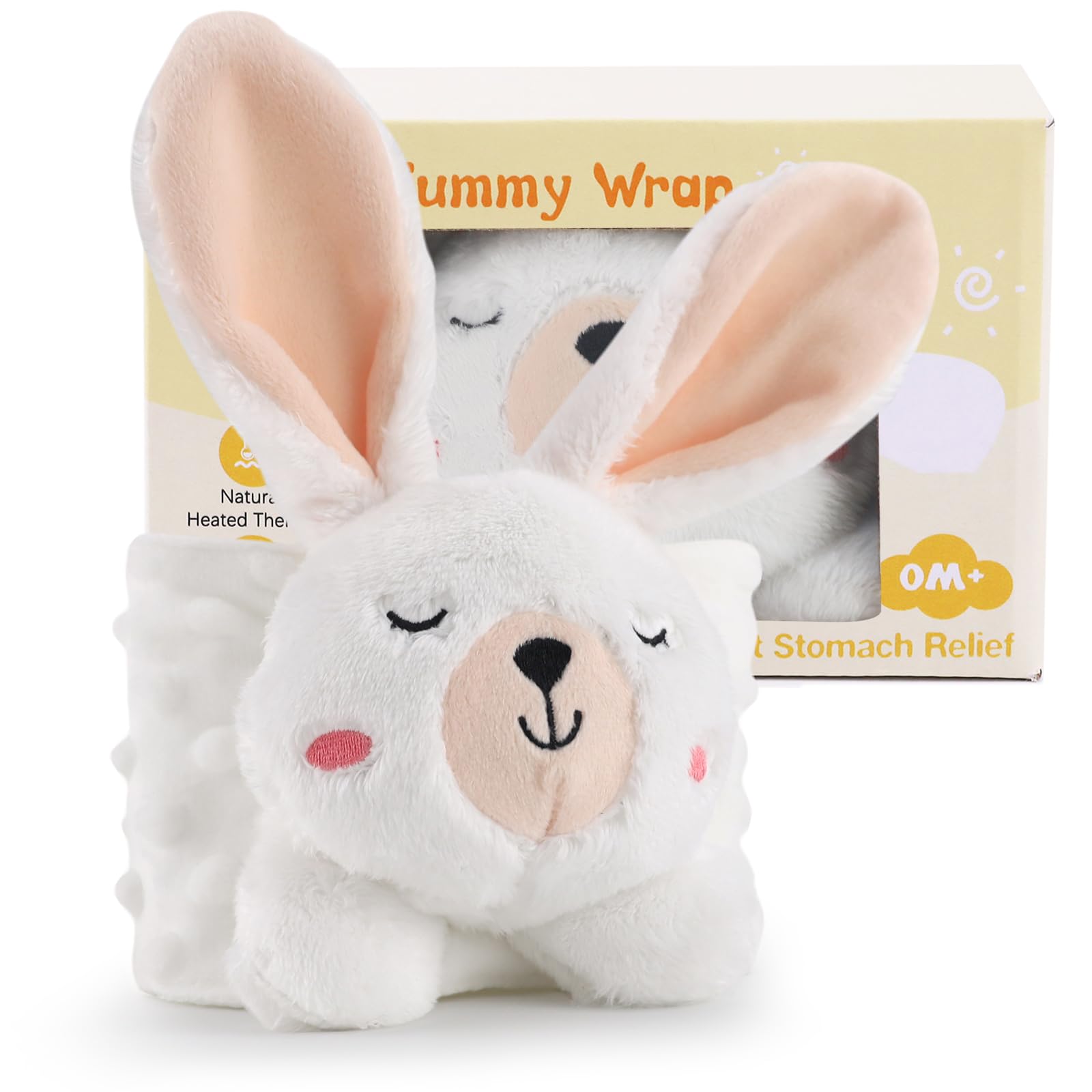 KAKIBLIN Baby Colic and Gas Relief for Babies and Infants, Baby Heated Tummy Wrap for Newborns Belly Relief with Soothing Warmth, Baby Heating Pad Swaddling Belt Relief & Soothe Upset Stomach